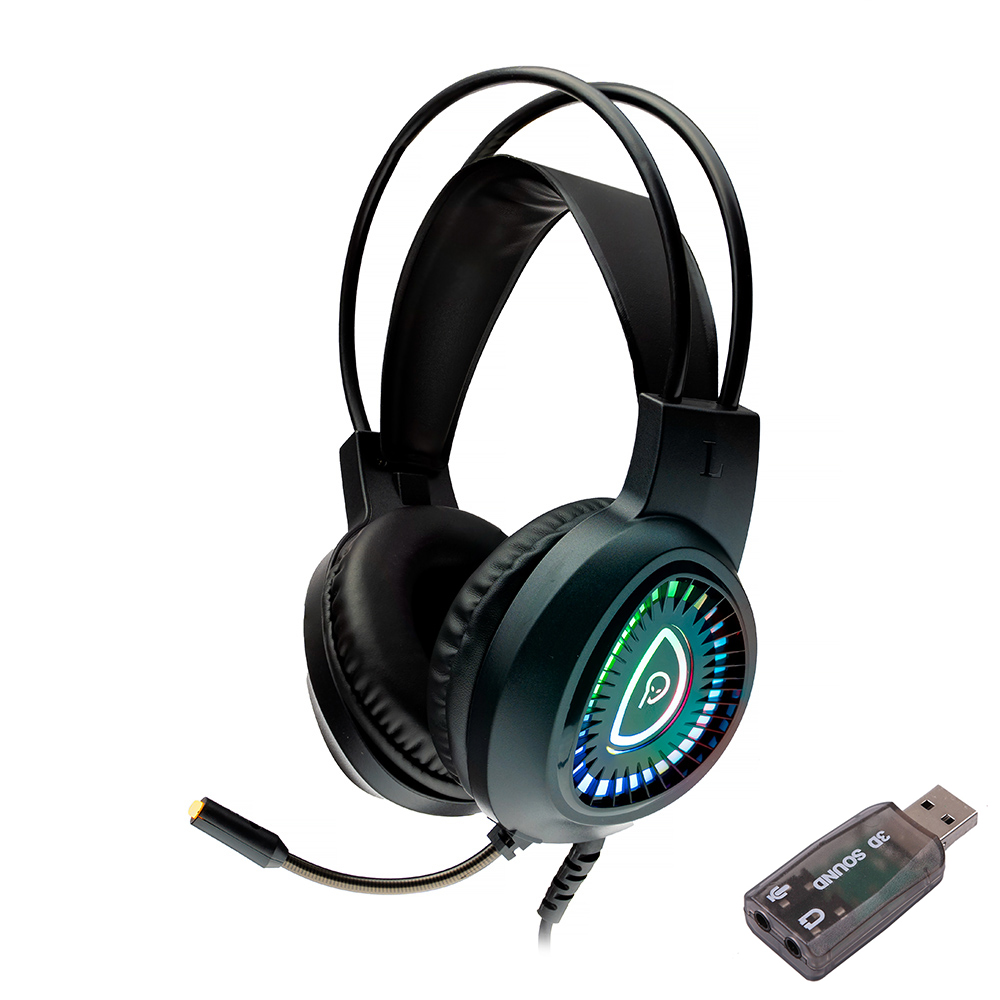 SPACER CASTI gaming RGB, cu fir, standard, utilizare gaming, microfon pe brat, SPGH-PHANTOM-USB