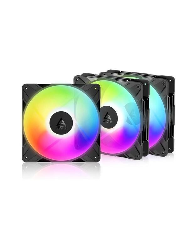 Arctic Set 3 ventilatoare "P14 Pro Reverse A-RGB", 140mm, 400 - 2500 rpm, FDB, negru, ACFAN00327A