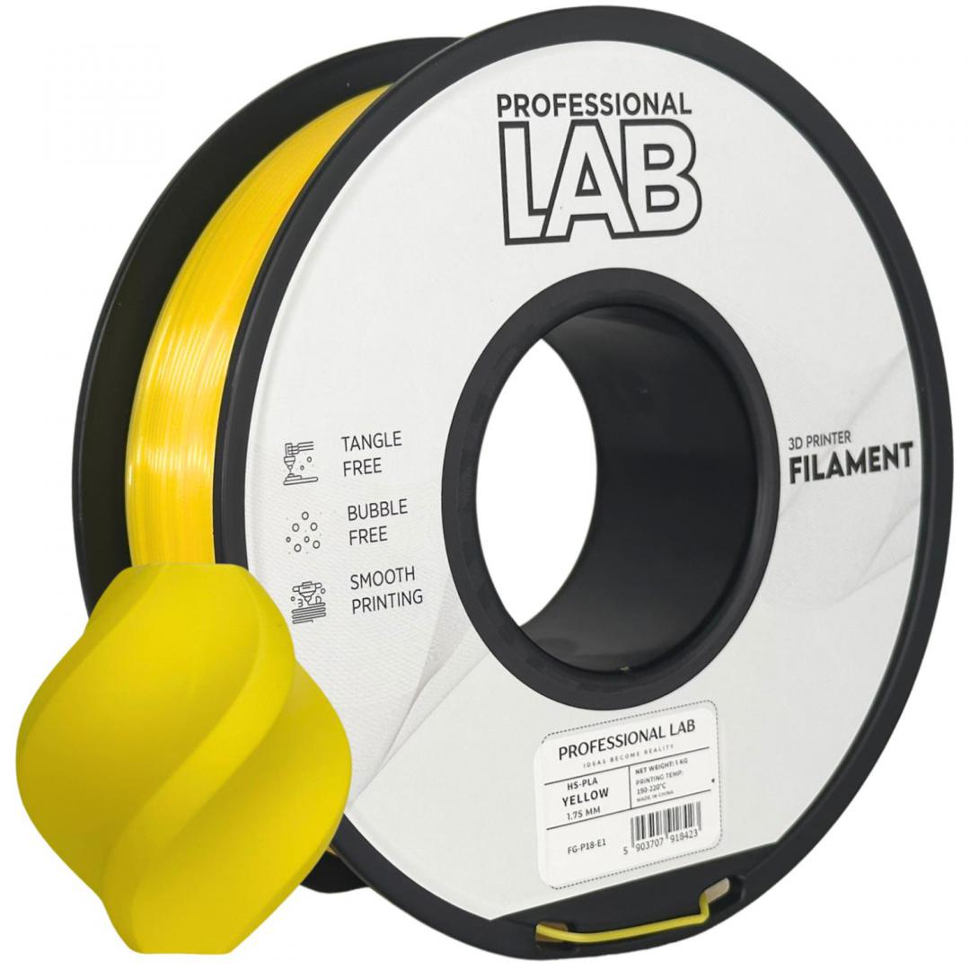PROFESSIONAL LAB Filament 3D Proffesional Lab, Diamentru 1.75mm, Greutate: 1KG, HS-PLA YELLOW
