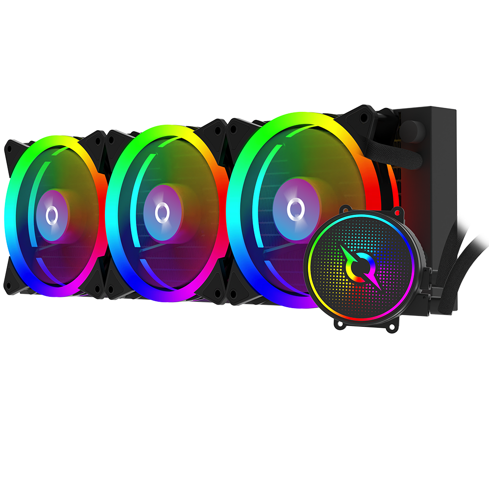 AQIRYS Cooler Procesor AQUARIUS 360 AIO, Lichid, 3 ventilatoare, aRGB, AQRYS_AQUARIUS360B