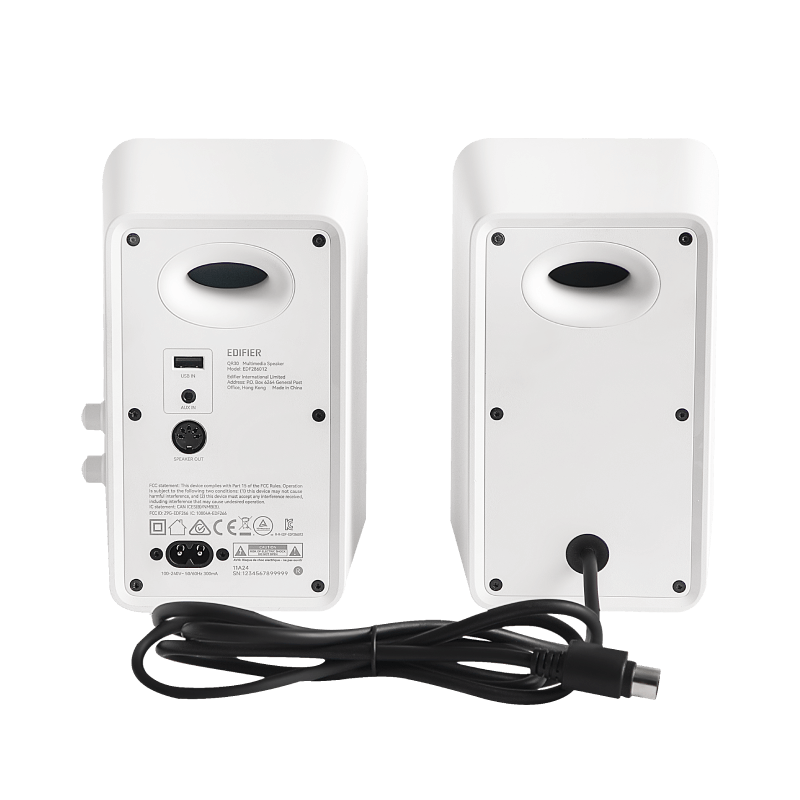 Edifier BOXE 2.0, RMS: 30W (2 x 15W), Bluetooth 5.4, USB-A, AUX, WHITE, QR30-W - imagine 2