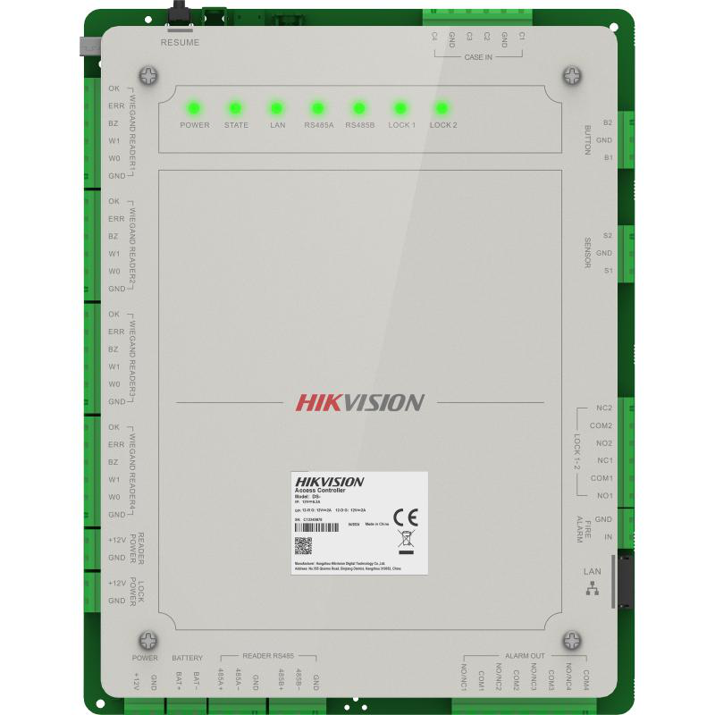 HIKVISION Centrala control acces Pro Series pentru 2 usi, bidirectional (2 citittoare), DS-K2622X(P)
