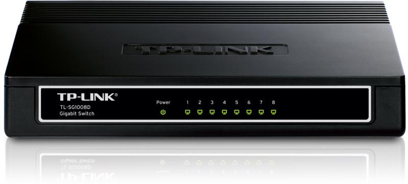 TP-LINK Switch, 8 port, 10/100/1000 Mbps, TL-SG1008D