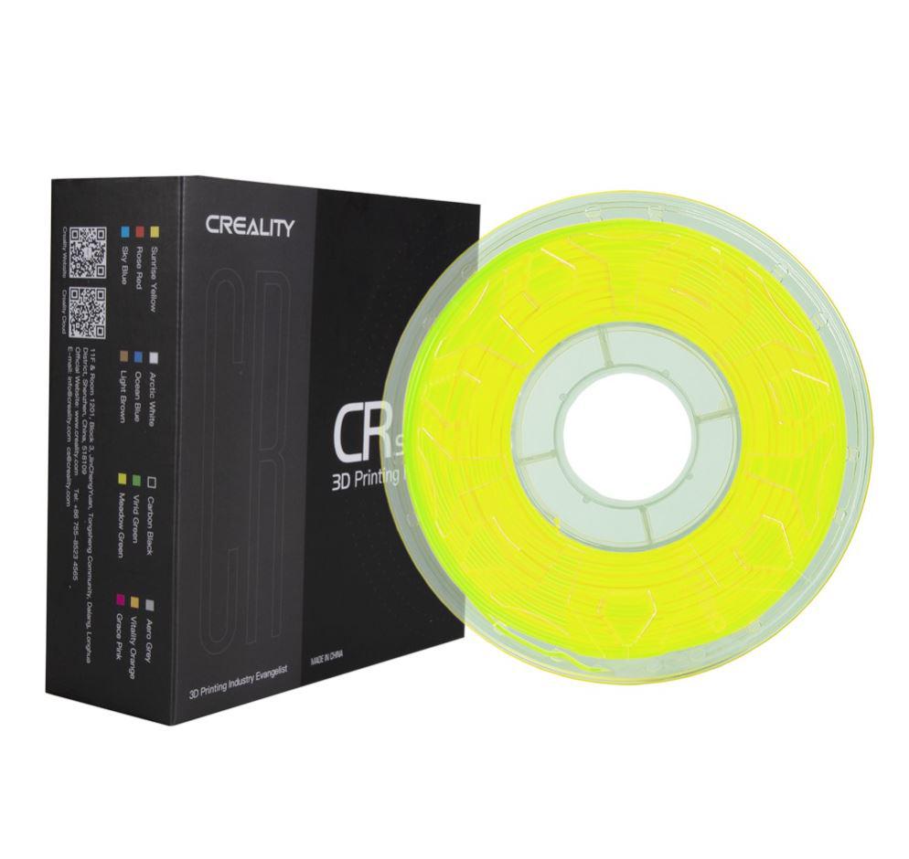 CREALITY CR PLA 3D Printer Filament, 1kg, fluorescent yellow, Printing temperature, CR-PLA FL YELLOW