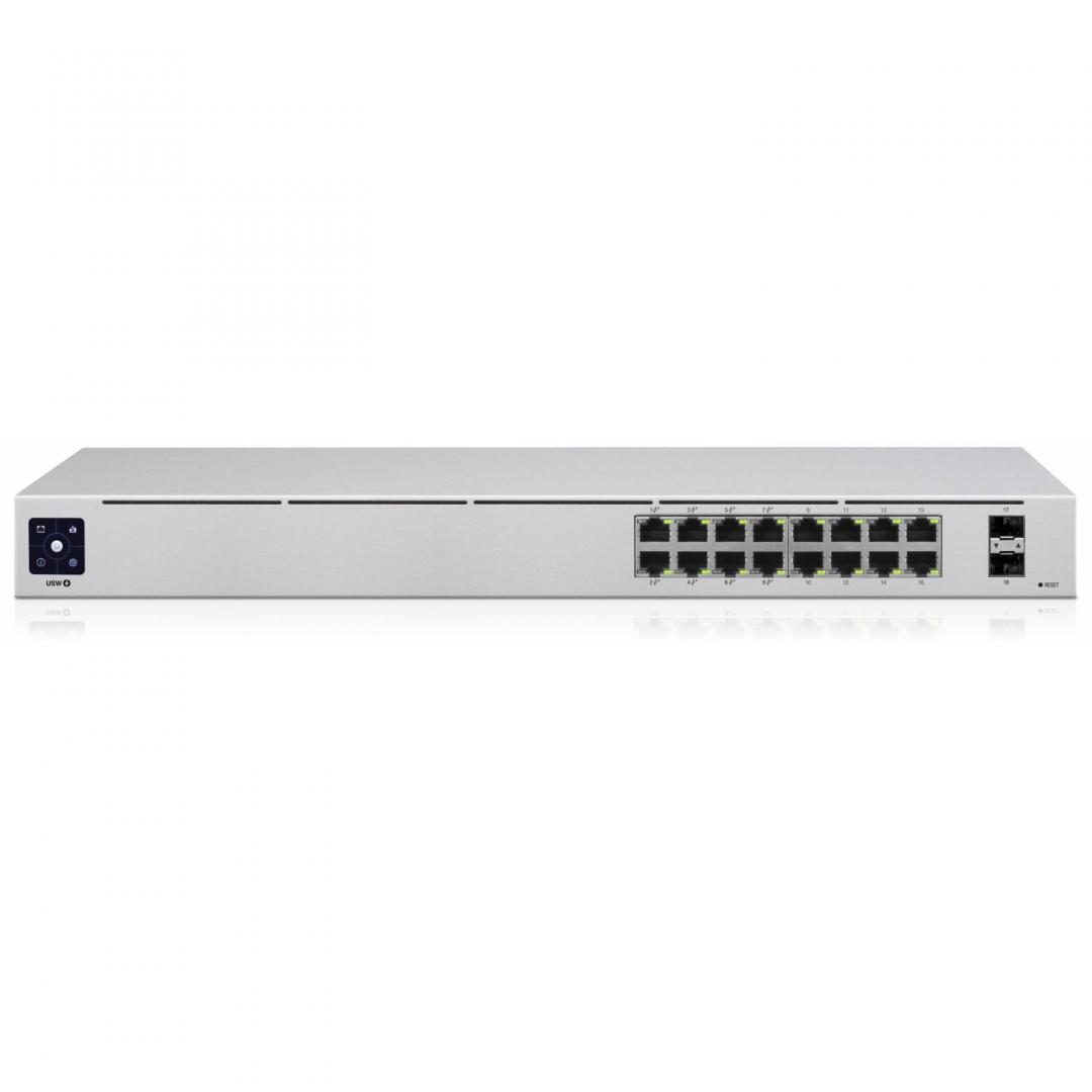 Ubiquiti SWITCH PoE, UNIFI SWITCH 16port Gigabit x 16, SFP SFP x 2, managed, rackabil, USW-16-POE