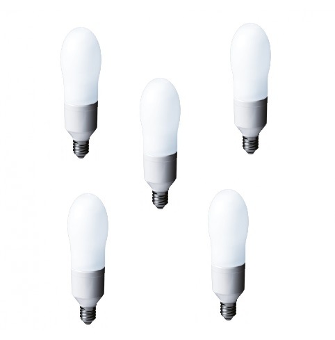 Panasonic SET 5 becuri fluorescent, soclu E27, putere 24W, forma spirala, lumina alb, EFD24E282V-5