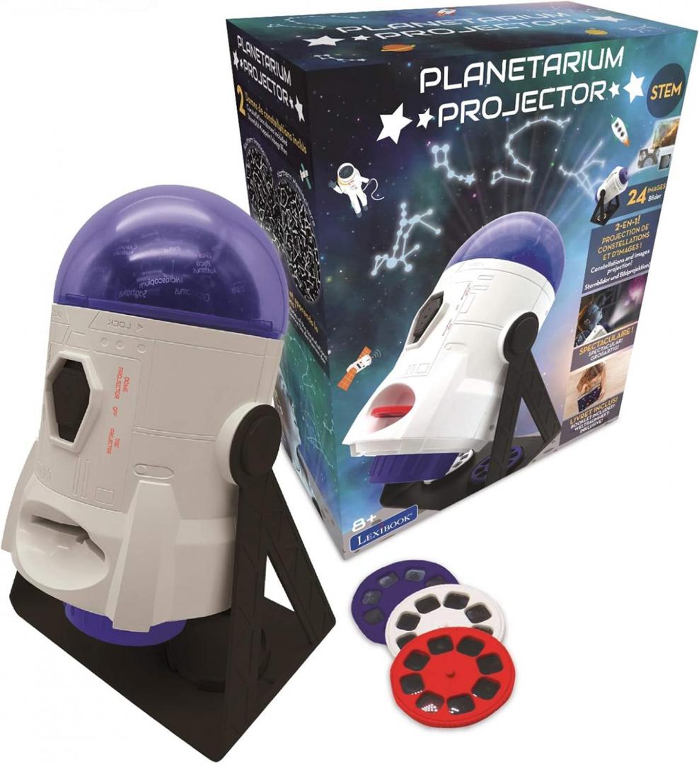 DISNEY PROIECTOR CU CONSTELATII SI IMAGINI, 2IN1, 360 DE GRADE, LEXIBOOK, NLJ180