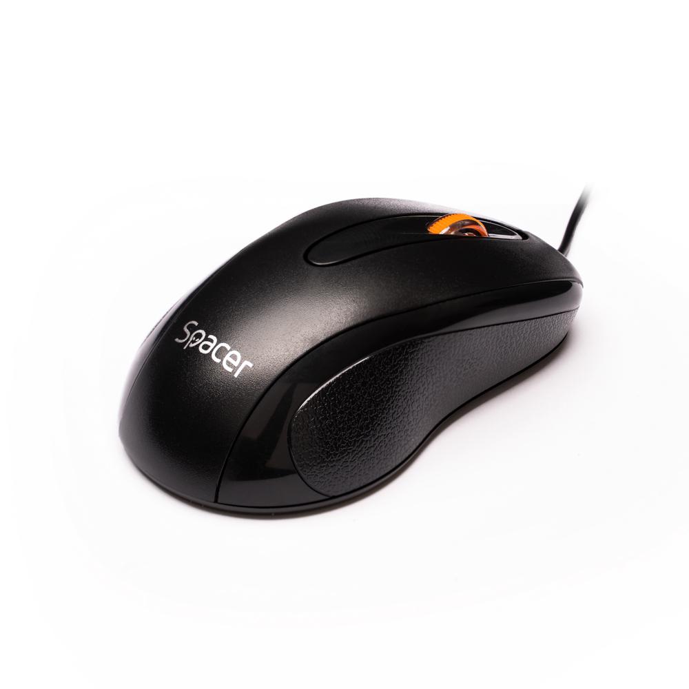 SPACER Mouse, 1000 dpi, Negru, SPMO-F01 - imagine 3