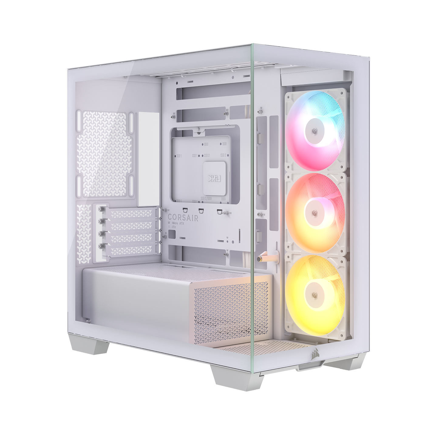 Corsair Carcasa 2800X RS-R ARGB, Micro-ATX, cu 3 ventilatoare incluse RS120-R ARGB, CC-9011348-WW
