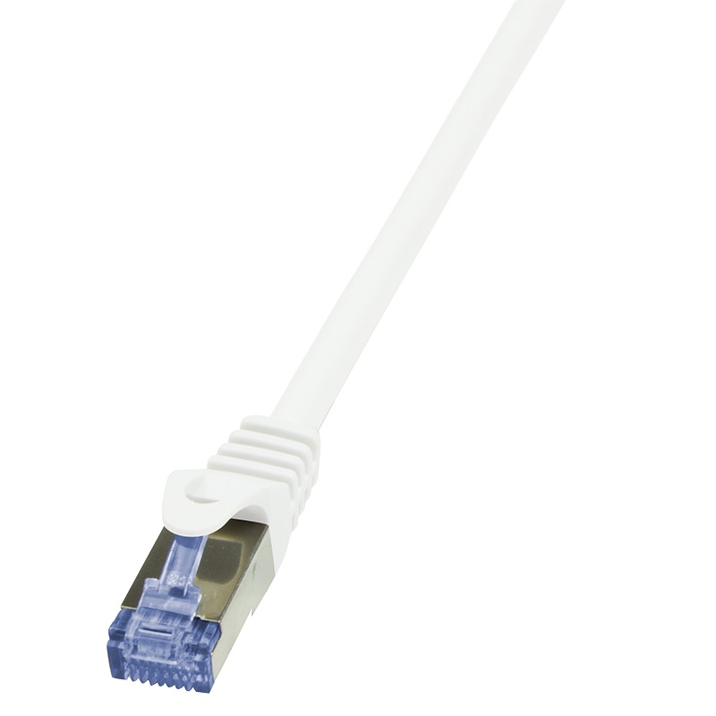 Logilink PATCH CORD S/FTP Cat6a, LSZH, cupru, 0.25 m, alb, AWG26, dublu ecranat, CQ3011S