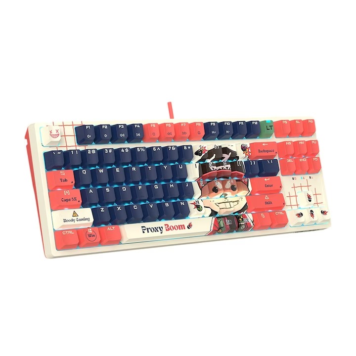 A4Tech Tastatura gaming Bloody AT87 Alpha Optical Switch Performance Keyboard USB, AT87 Proxy Boom - imagine 4
