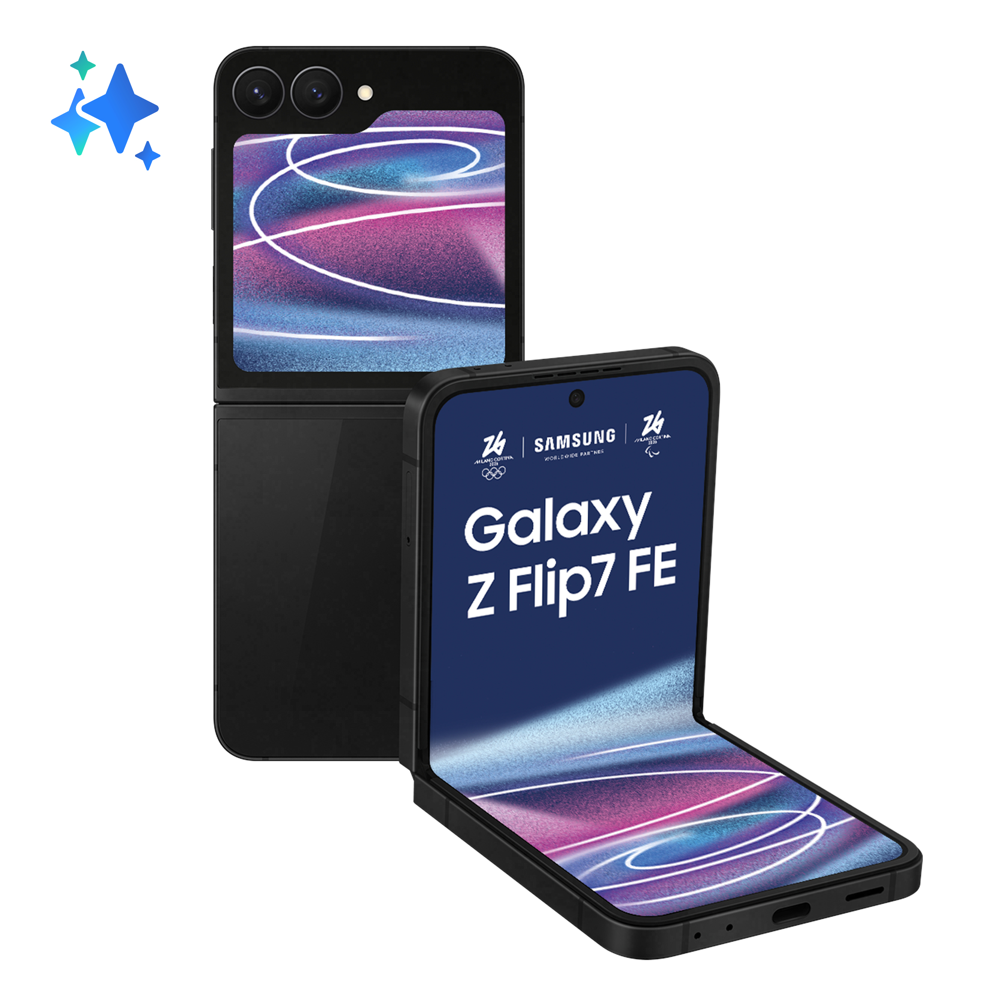 Samsung Smartphone Galaxy Z Flip7 FE 128GB 8GB RAM 5G Dual SIM Jet Black, SM-F761BZKGEUE