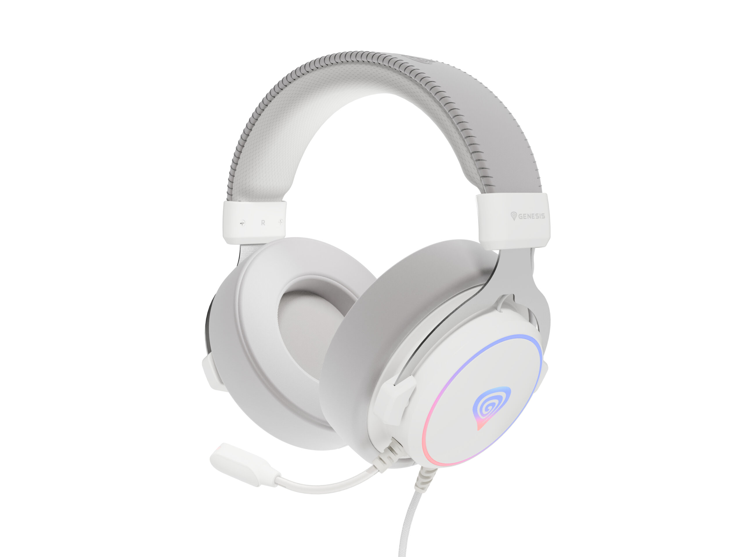 Genesis Casti cu fir Neon 764 alb, NSG-2170 - imagine 8