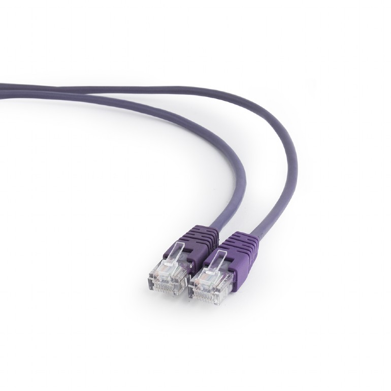 Gembird PATCH CORD UTP Cat5e, cupru-aluminiu, 1 m, violet, AWG26, PP12-1M/V