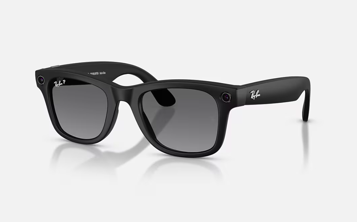 RAYBAN Ray-Ban Meta Wayfarer Gen 2 High Bridge Fit Matte Black Graphite, RW4012 601ST3 50-22