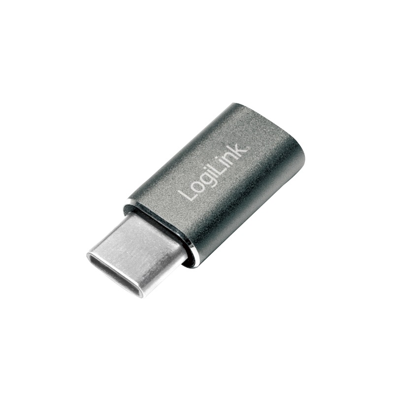 Logilink ADAPTOR, pt. smartphone, USB 3.0, USB Type-C (T) la Micro-USB (M), argintiu, AU0041