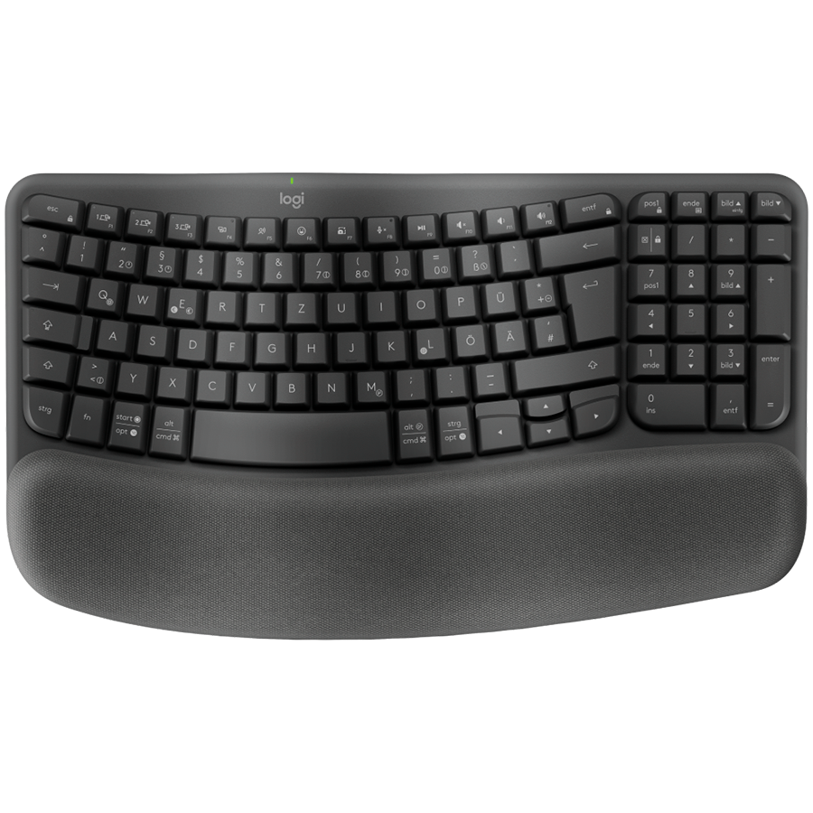 Logitech Wave Bluetooth ergonomic keyboard - GRAPHITE - US INTL - B2B, 920-012334