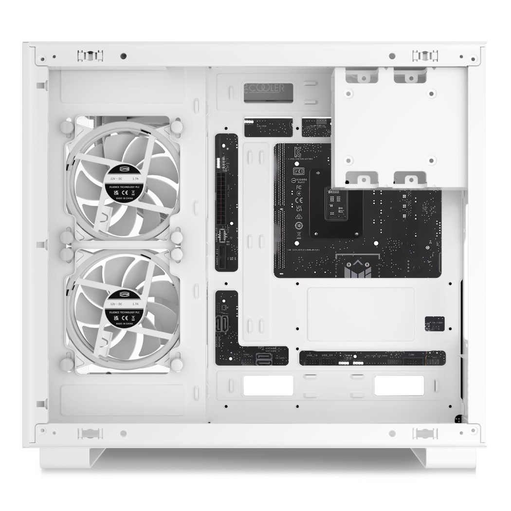 PCCOOLER CARCASA, Middle Tower, ATX, fara sursa, sticla securizata, 6 ventilatoare, C3 T500 ARGB WH - imagine 3