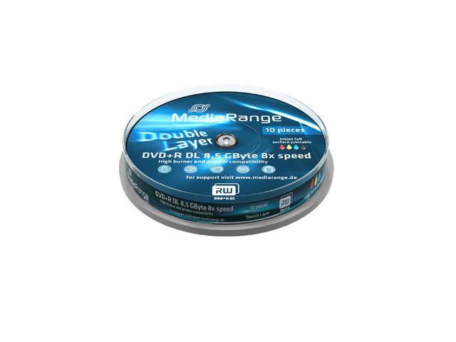 MediaRange DVD+R Double Layer Print 8x Cake10, MR468