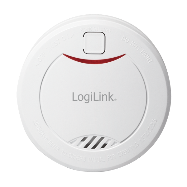 Logilink DETECTOR de fum, montare tavan/ perete, alarma 85 dB, buton test, baterie 3V, VdS, SC0010