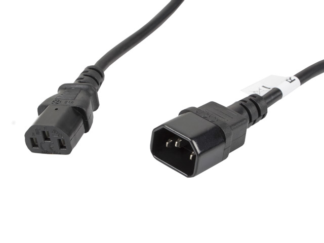 Lanberg Cablu IEC 320 C13 C14 5 m VDE negru, CA-C13E-11CC-0050-BK