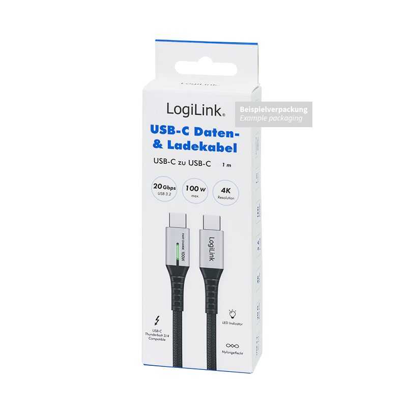 Logilink CABLU alimentare si date, pt. smartphone, USB 3.2, USB Gen Type-C (T) la USB Type-C, CU0432 - imagine 6