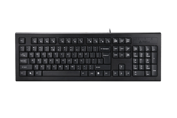 A4Tech TASTATURA, "KR85", cu fir, 104 taste format standard, USB, negru, KR-85-USB