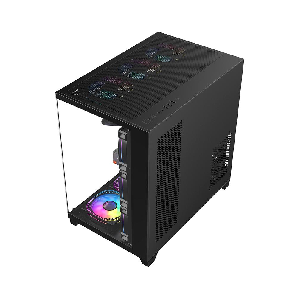 1st PLAYER Carcasa 1STPLAYER Gaming MV8 Cube Tower NEGRU, MV8 BLACK - imagine 5