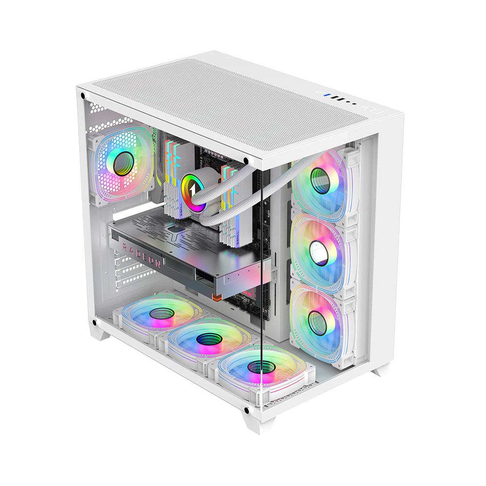 1st PLAYER Carcasa 1STPLAYER Gaming MV8 Cube Tower ALB, MV8 WHITE - imagine 2