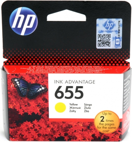 HP Cartus Cerneala Original Yellow, nr.655 pentru DJ3525|4615|4625|5525|6525, CZ112AE