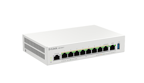 D-Link ROUTER wired 2.5 Gigabit, 1 x Gigabit WAN, 1 x 2.5G WAN/LAN, 7 x 2.5G LAN, 8 Port, DBR-600-P