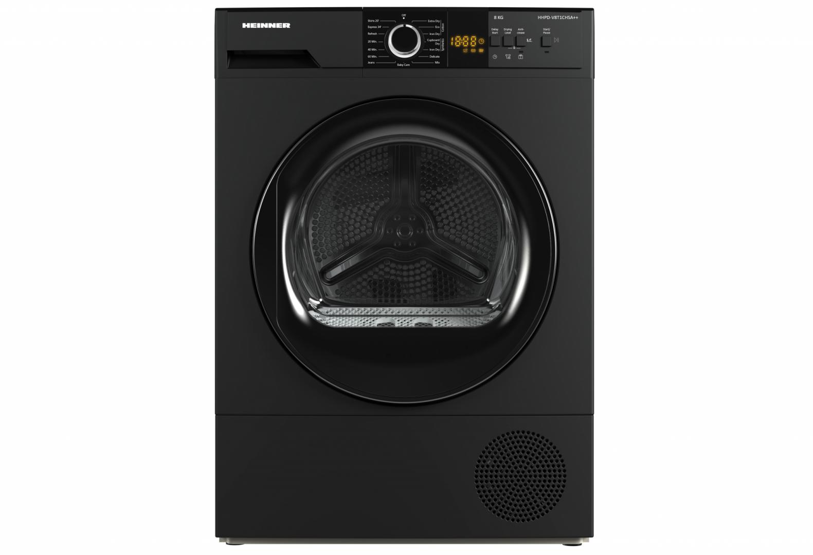 HEINNER Uscator de rufe, 8 kg, Clasa: E, Argintiu, HHPD-V8T1CHSA++