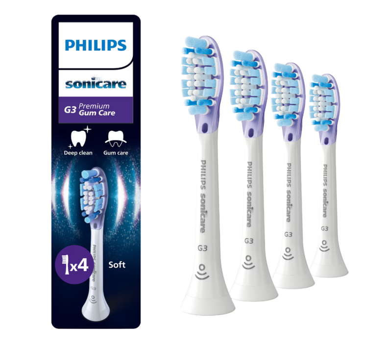 PHILIPS Rezerve Sonicare Gum Care, Pachet de 4 capete de periere, Standard, Click-on, HX9054/87