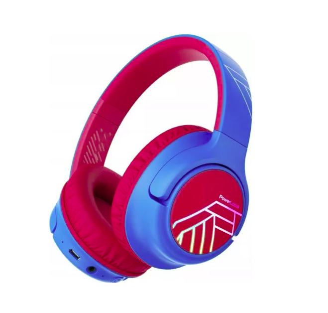 POWERLOCUS Casti Over-ear BOBO, Wireless, Multicolor, PWL-BOBO-BLUERED