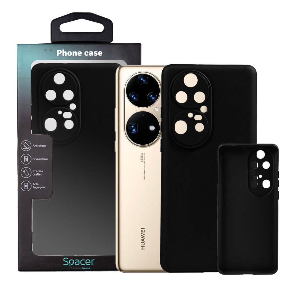 SPACER Husa Huawei telefon P 50 Pro, negru, tip back cover, material flexibil TPU, SPPC-HU-P-50P-TPU