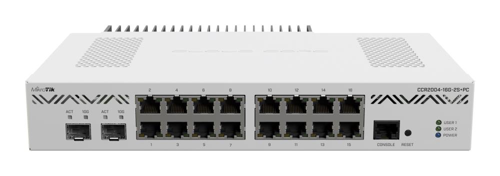 Mikrotik NET ROUTER 1000M 16PORT/, CCR2004-16G-2S+PC