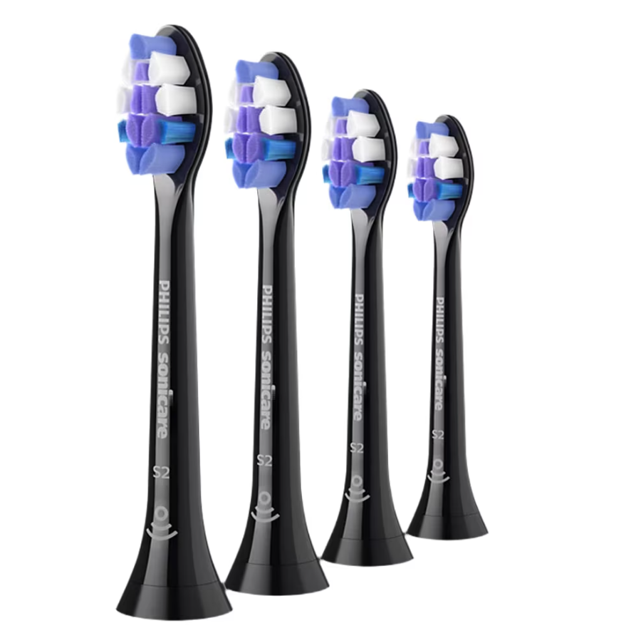 PHILIPS Rezerve Sonicare S4 Sensitive, Pachet de 4 capete, Negru, L x A x I (mm), HX6054/88