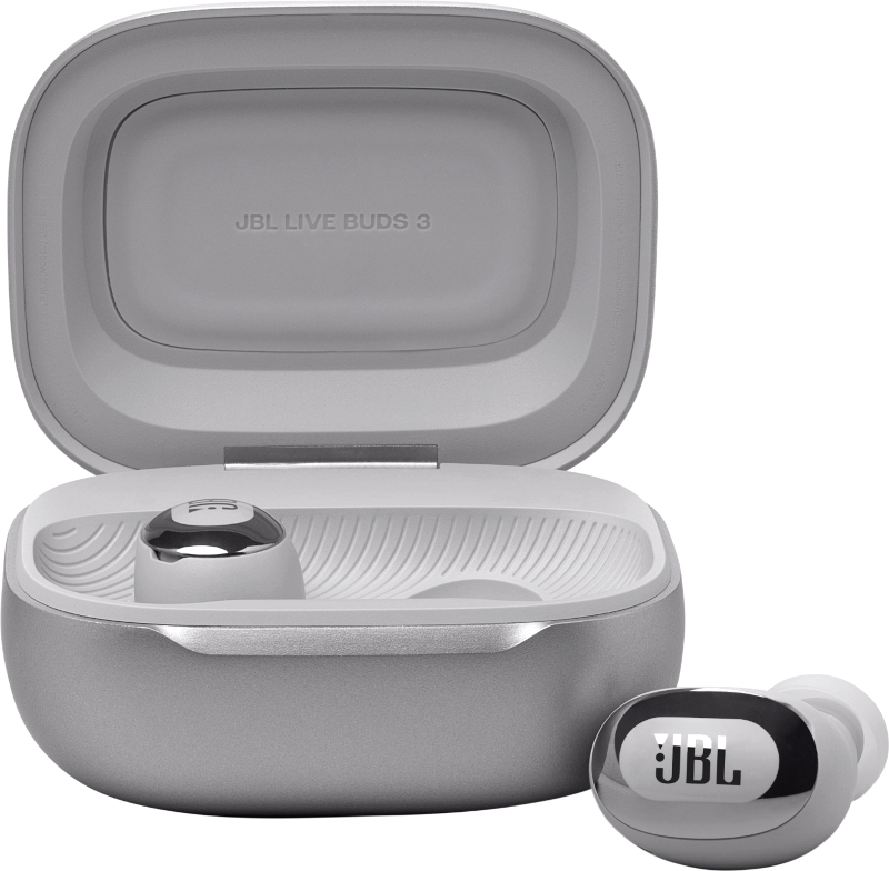 JBL Live Buds 3, Autonomie 10 ore, Bluetooth 5.3, Argintiu, JBLLIVEBUDS3SIL - imagine 2
