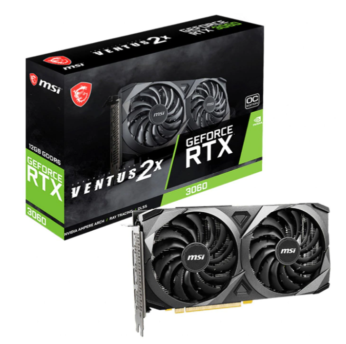 MSI 12GB GDDR6 PCIe 4.0 2xHDMI 2.1 3xDP 1.4, GEFORCE RTX 3060 VENTUS 2X 12G OC