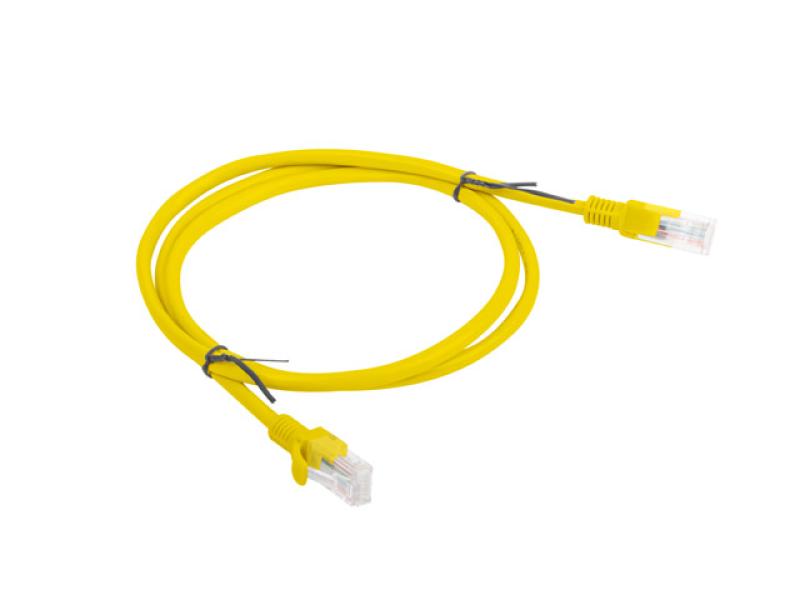LANBERG PATCHCORD CAT.5E UTP 1M YELLOW FLUKE PASSED, PCU5-10CC-0100-Y