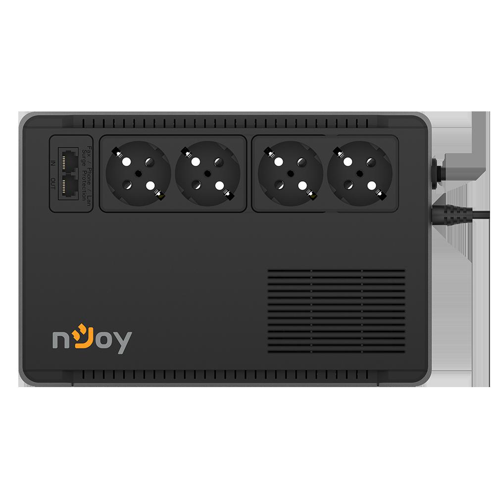 Njoy UPS, SOTER 600, Line Int. cu management, brick, 600VA/360W, AVR, Schuko x 4, PWUP-LI060SR-AZ01B