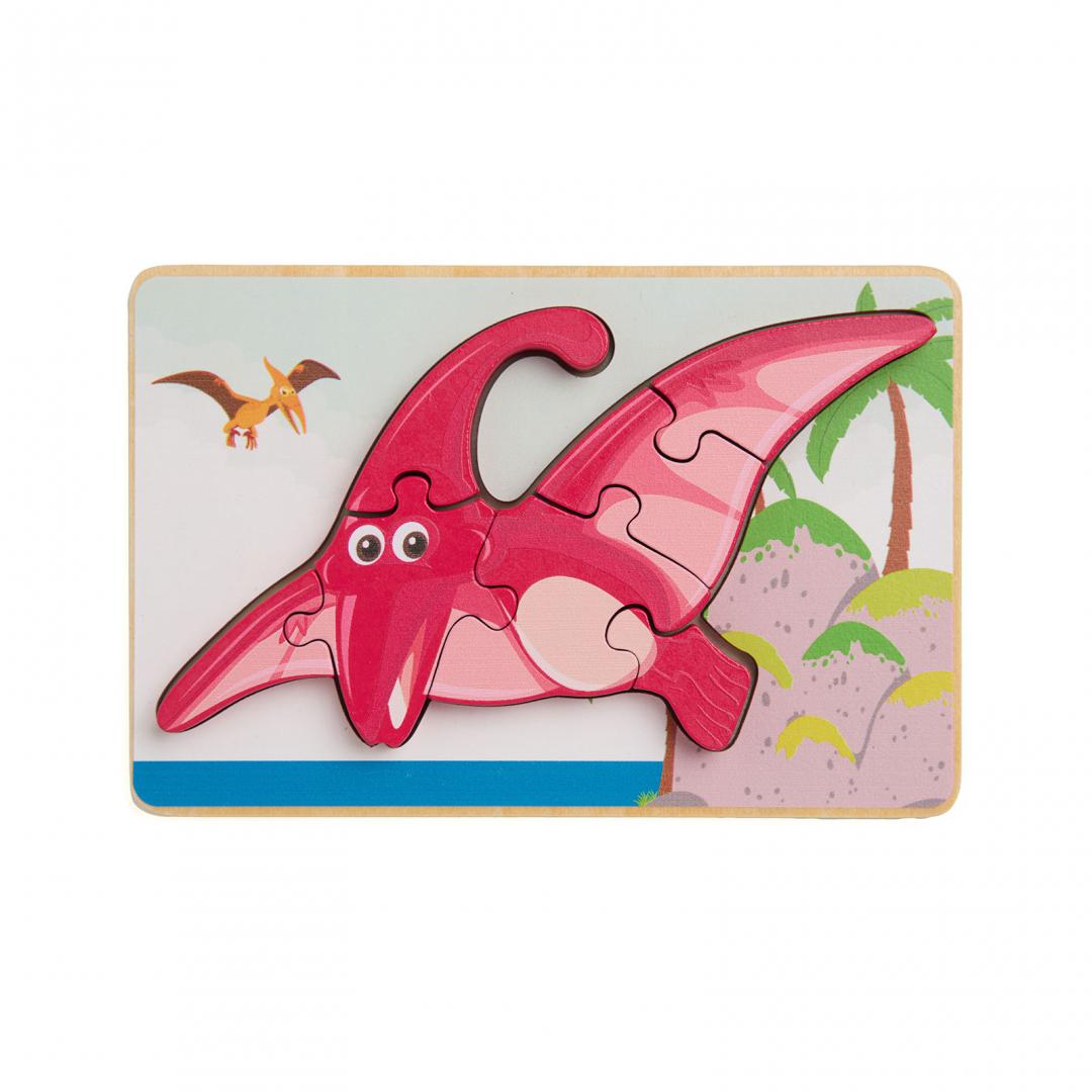 MomKi PUZZLE DIN LEMN PTERODACTIL, 8 PIESE, MKT79371