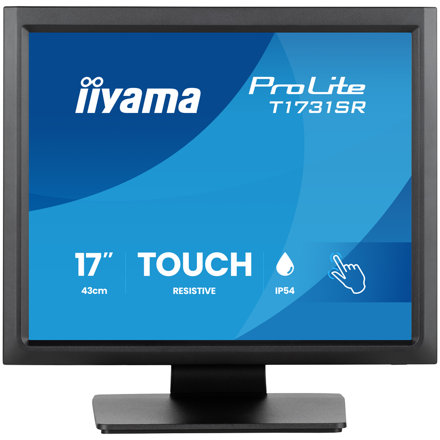 Iiyama Monitor ProLite 17 touchscreen TN 1280x1024 5:4 5ms serial resistive anti-glare, T1731SR-B2S