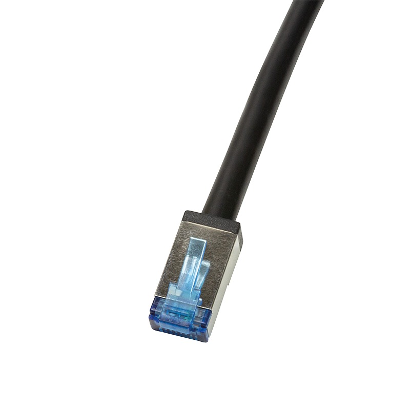 Logilink PATCH CORD S/FTP Cat6a, cupru, 50 m, negru, AWG26, dublu ecranat, outdoor, CQ7143S
