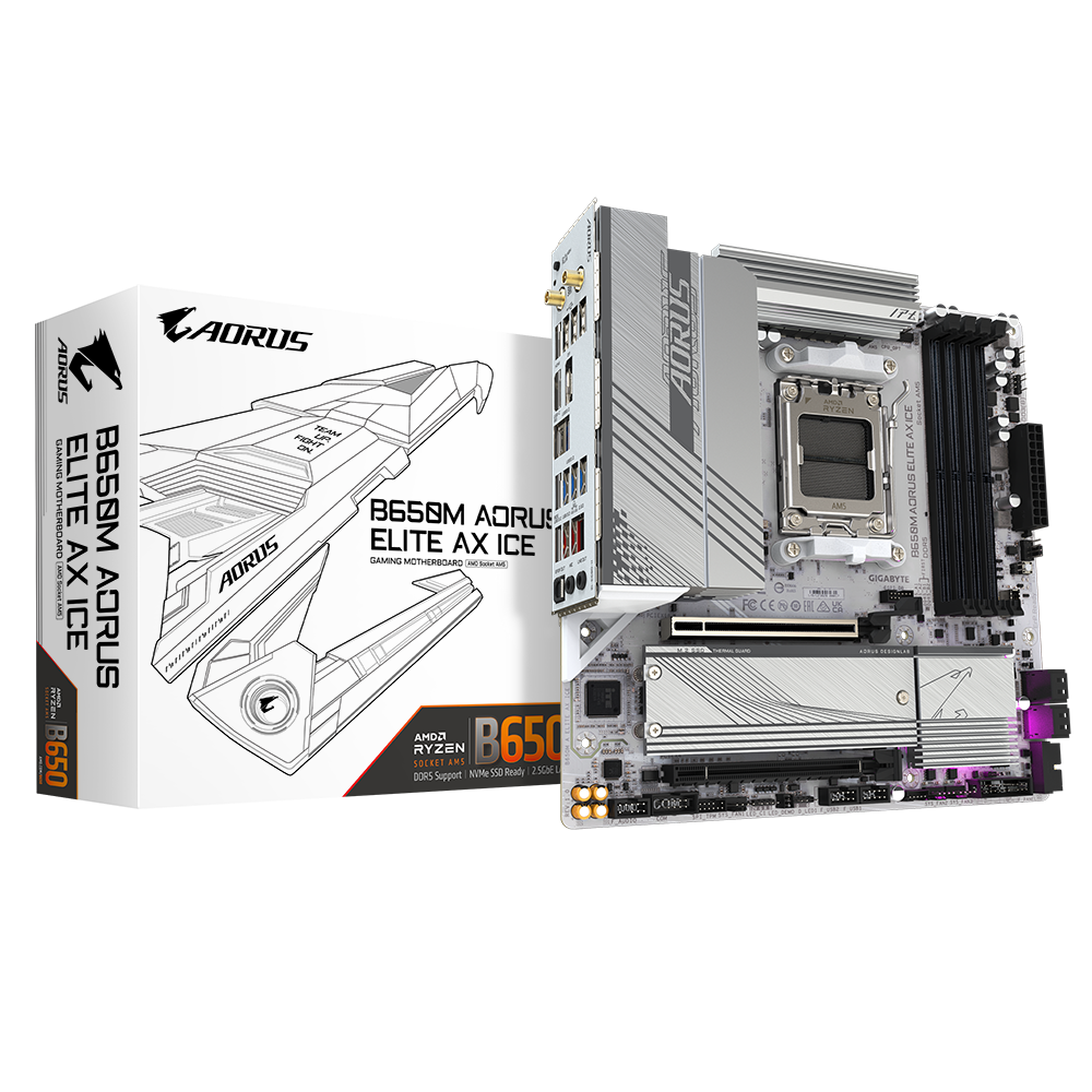 Gigabyte PLACI de BAZA MB B650M AORUS ELITE AX ICE, B650M A ELITE AX ICE
