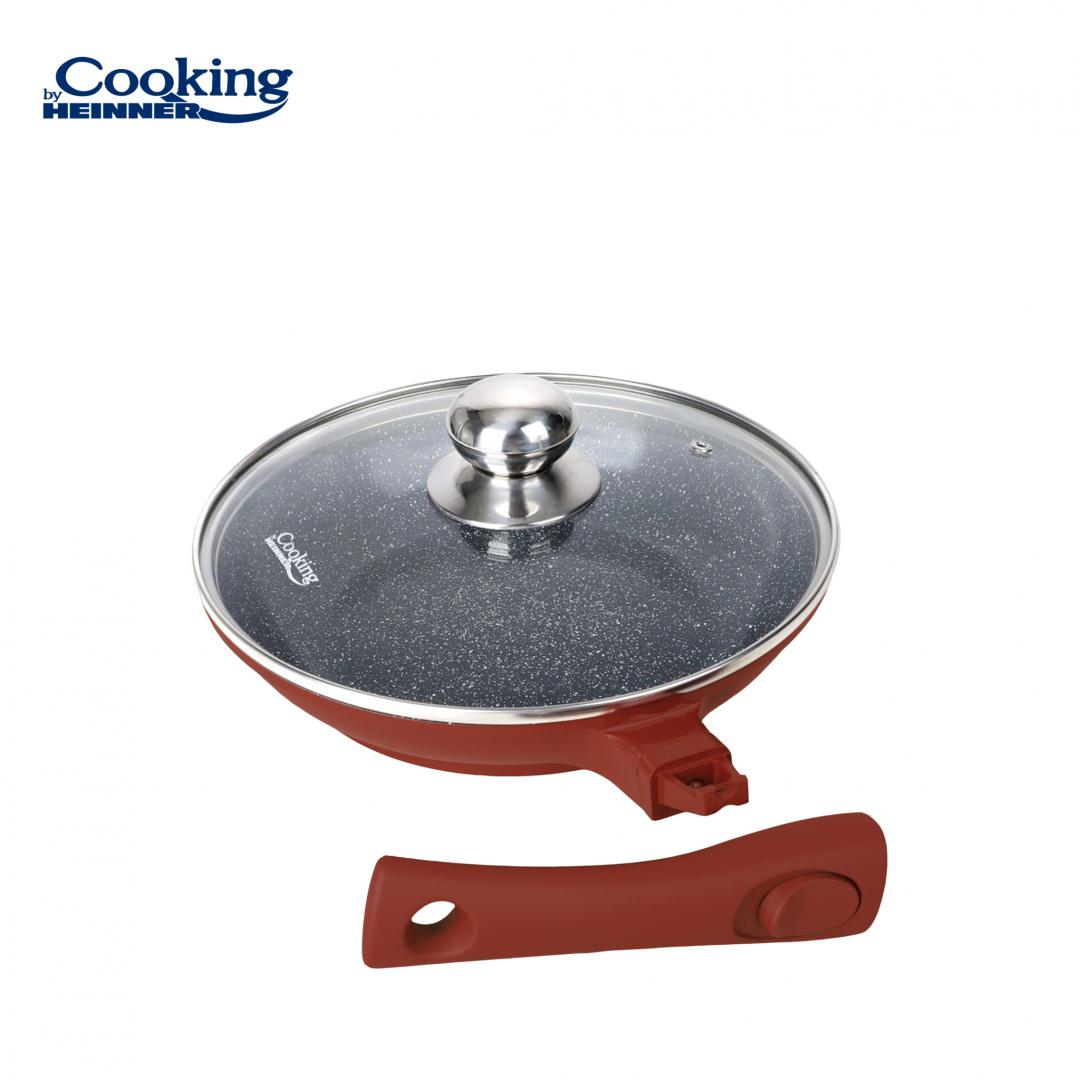 HEINNER TIGAIE ALUMINIU TURNAT + CAPAC 24x4.8 CM, CALABRIA, COOKING BY, HR-JLG-24T - imagine 4