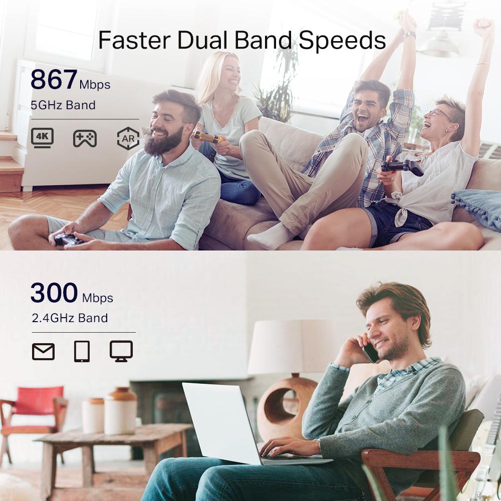 TP-LINK Range Extender, Gigabit, Dual-band, WI-FI, RE330 - imagine 3