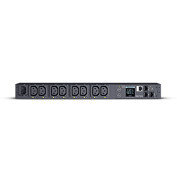 Cyber Power PDU 1U pt. rack 19 inch, 8 prize IEC, intrare IEC, max 12 A, sistem management, PDU41004