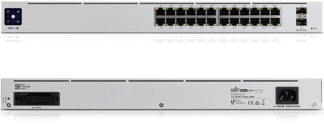 Ubiquiti SWITCH PoE, UNIFI PRO SWITCH 24port Gigabit x 24, SFP SFP+ x 2, managed, USW-PRO-24-POE