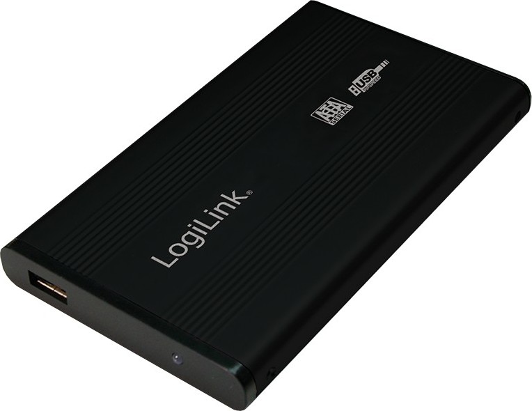 Logilink RACK extern, pt HDD/SSD, 2.5 inch, S-ATA, interfata PC USB 2.0, aluminiu, negru, UA0041B